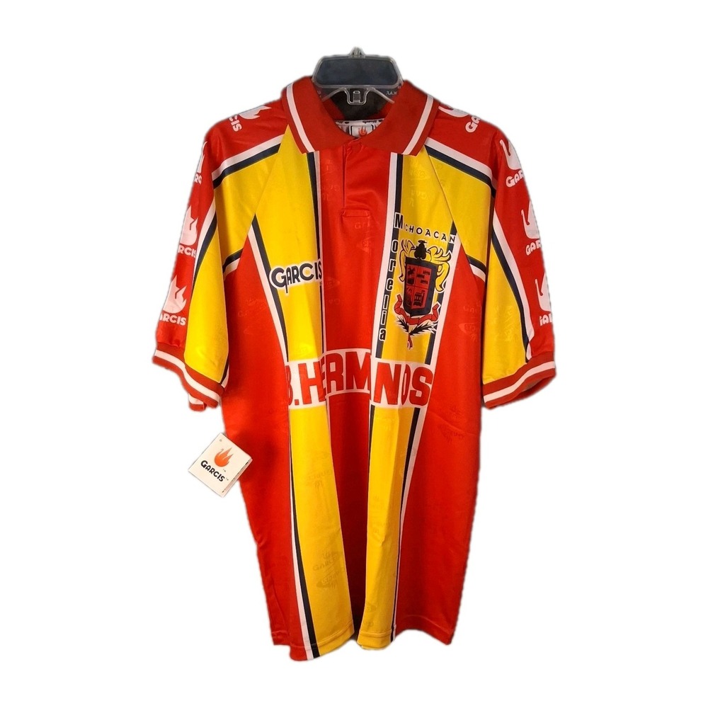 NOS Gracis Morelia Monarcas Mexico Liga MX Soccer Jersey B Hermanos Size XL  Y2K - Picture 3 of 13